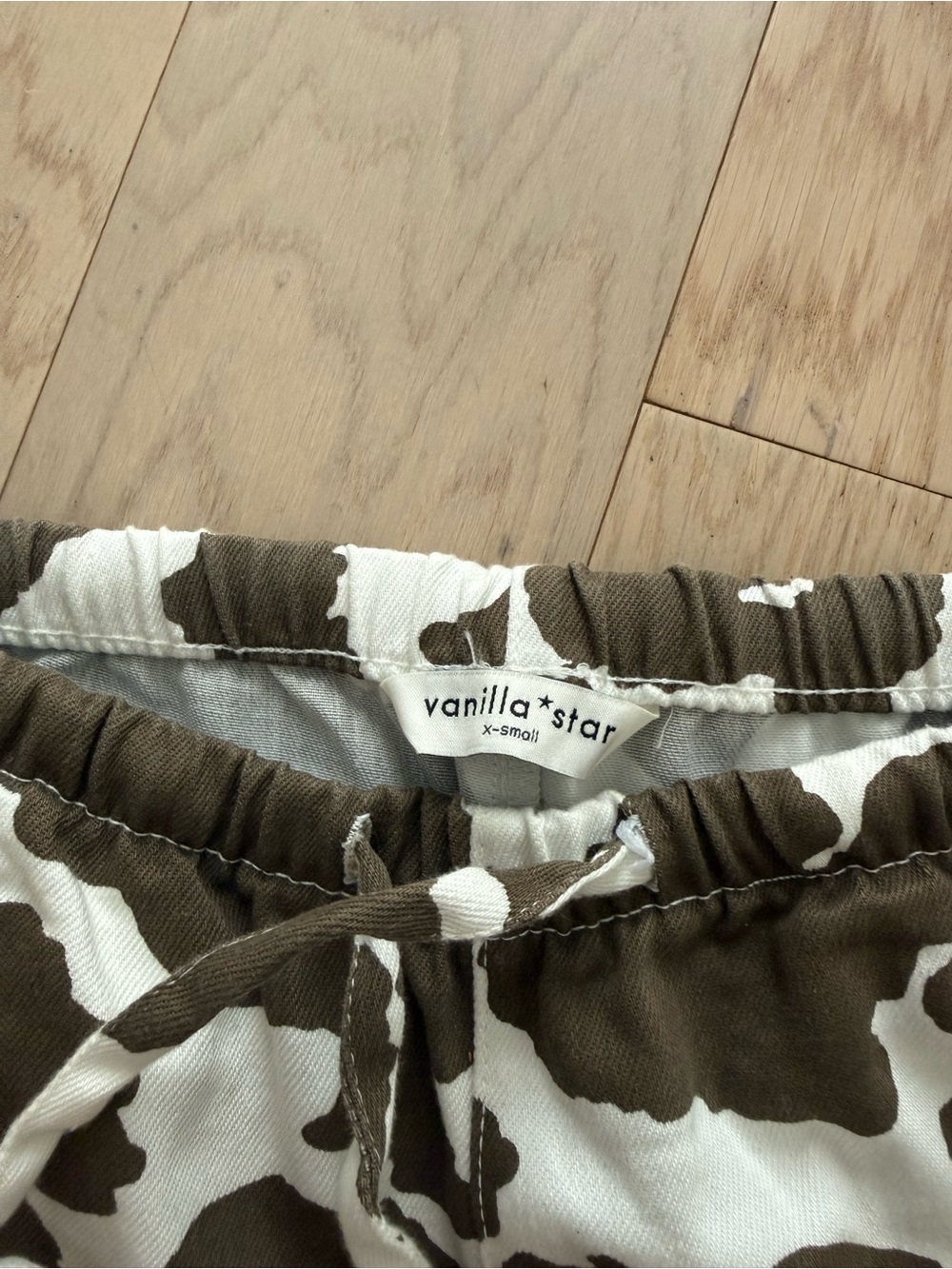 Vanilla Star Brown and White Cow Print Sweatpants View 3
